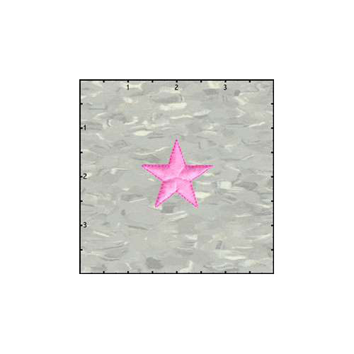Fuzzy Dude Star Solid 1.5 Inches Neon Pink
