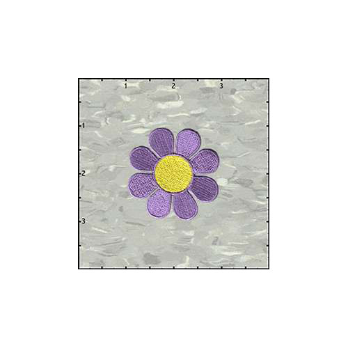 Flower Daisy 2 Inches Lavender And Yellow Patch