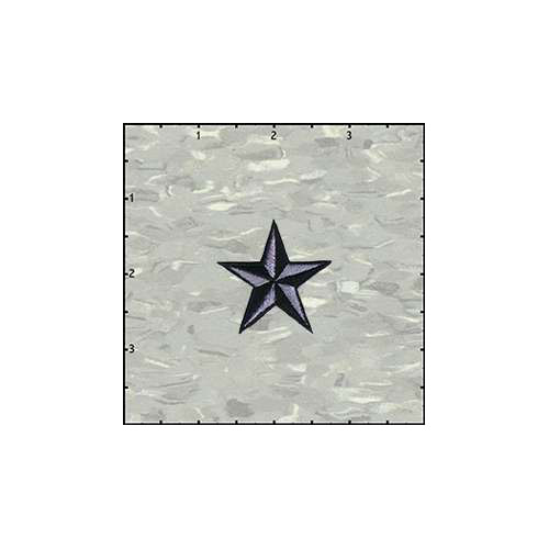 Star 3-D Grey And Black Patch