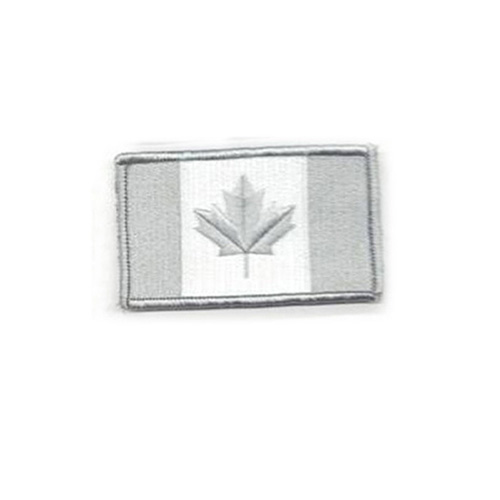 Medium Winter Grey Canada 3 x 1 3/4 Inch Patch Hook and Loop Backing