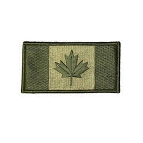 Medium Olive Canada 3 x 1 3/4 Inch Patch Hook and Loop Backing