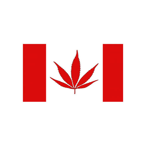 Canada flag marihuana Sticker - One size