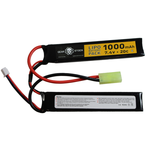 Small Tamiya Connector Butterfly LiPo Battery - 7.4V 1000mAh