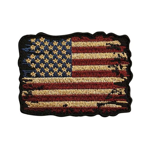 Gear Stock USA Flag Patch Burnt Look