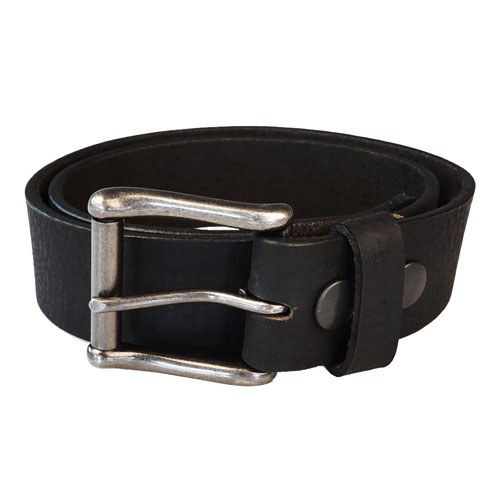 Keldon Pebbled Leather Belt w. Removable Buckle 