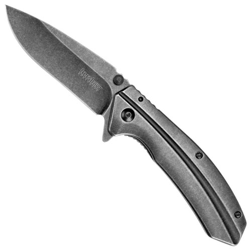 Filter Blackwash Finish Drop-Point Blade Folding Knife