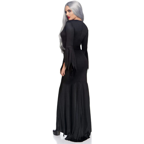 High Slit Floor Length Bodycon Gothic Dress