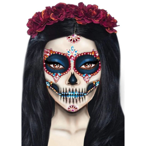 Day of the Dead Skeleton Face Jewels