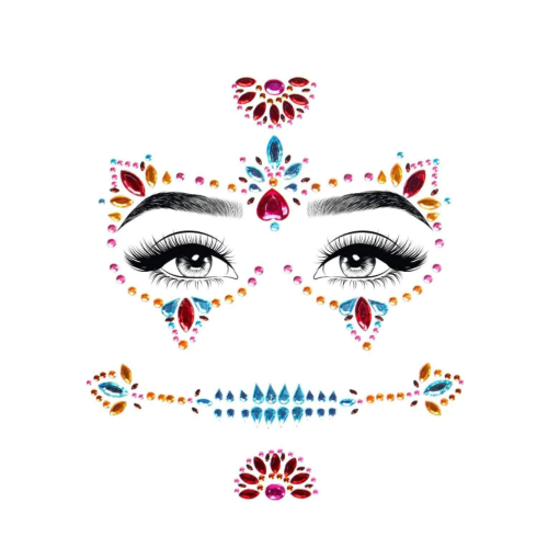 Day of the Dead Skeleton Face Jewels