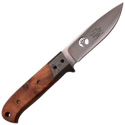 Elk Ridge 553BR Burl Wood Handle Fixed Blade Knife