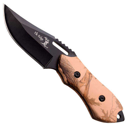 Elk Ridge ER-562BC Pakkawood Handle Fixed Knife