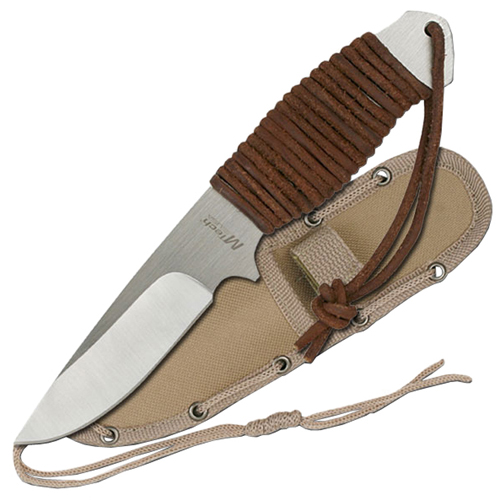 MTech USA 444 Leather Wrapped Handle Fixed Blade Knife