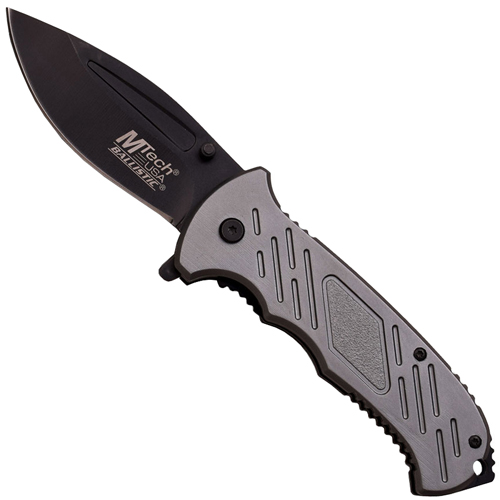 A875GY Grey Aluminum Handle Folding Knife
