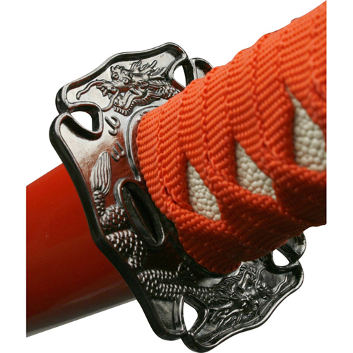 YK-58RD4 Red Cord Wrapped Handle 3 Pcs Sword Set