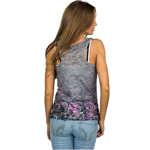 Moon Shine Camo Muddy Girl Burnout Tank Top