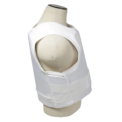 Concealed Carrier Vest with Two Level IIIA Ballistic Panels - White - Medium