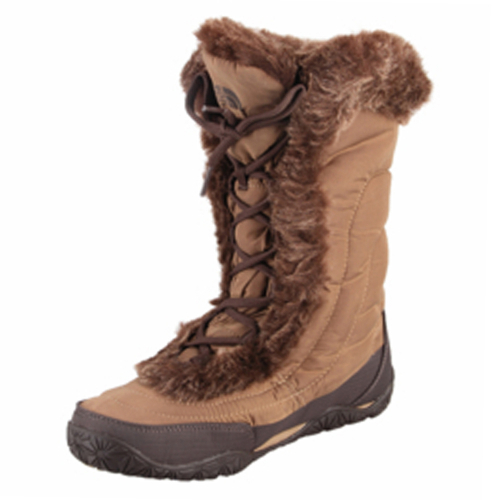 North Face Brown Nuptse Fur IV Boot 