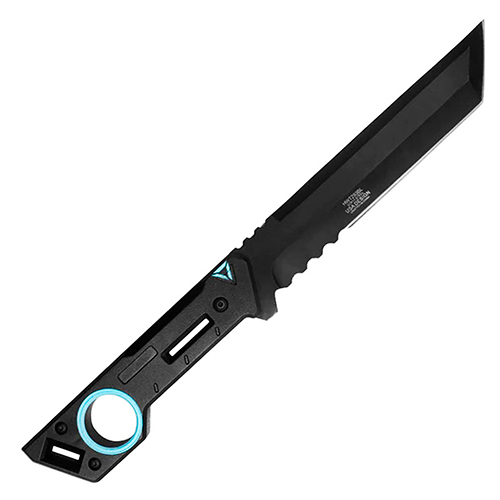 Neptune Blue Cyber 12.5 Inch Half-Serrated Knife