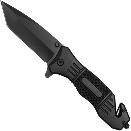 Explore the Neptune Tanto Steel Folding Pocket Knife in sleek black. Durable, versatile, and perfect for everyday carry or outdoor adventures.