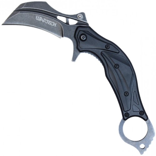 Unleash precision with the Neptune Wartech Stonewashed Folding Karambit, boasting a sleek black design. Elevate your collection with this versatile and stylish edged tool.