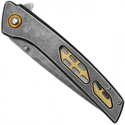 Elevate your style with the Neptune Wartech Stonewashed Pocket Folding Knife, enhanced by an elegant gold touch. A perfect blend of functionality and sophistication.