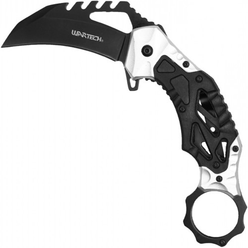 Embrace precision with the Neptune Chromium Steel Folding Karambit, showcasing a sleek black design. Elevate your collection with this stylish and versatile edged tool.