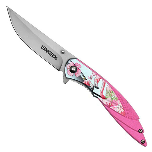 Neptune Flamingo 7.75 Inch Pocket Folding Knife - Pink