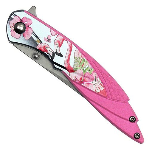 Neptune Flamingo 7.75 Inch Pocket Folding Knife - Pink