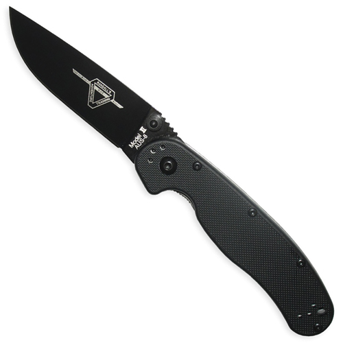 RAT Model II Black Handle Folding Knife