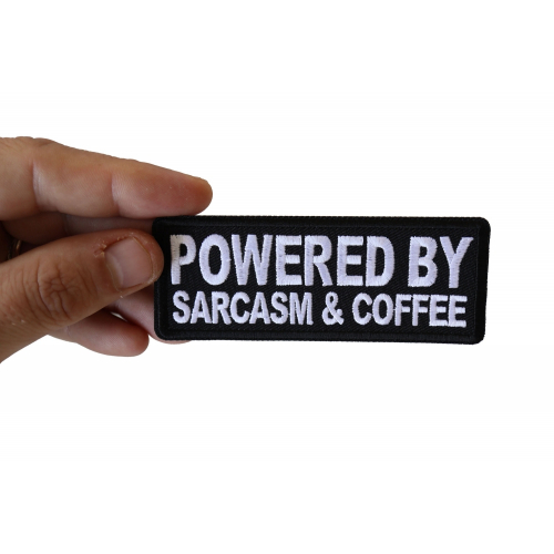 Cheap Place Powered By Sarcasm and Coffee Funny Patch