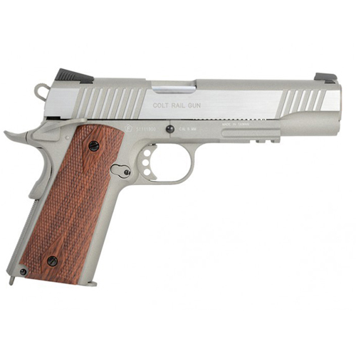 1911 Airsoft gun - Silver with Wood Grips
