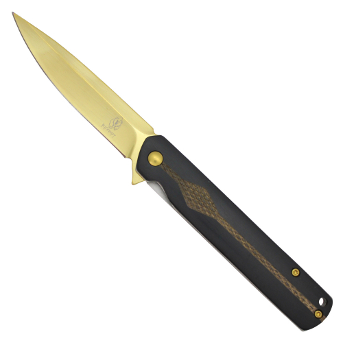 Gold Steel Blade 8'' Pocket Knife
