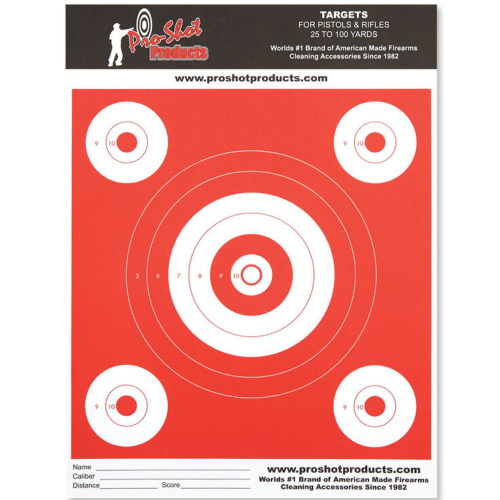  9x12 Inch Bullseye Day Glow Target 6 Pack