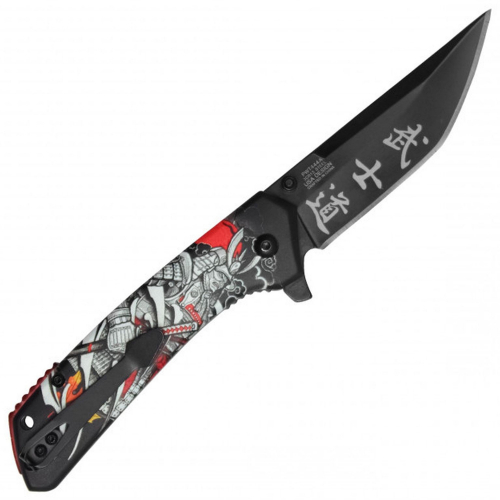 7.75'' Steel Pocket Knife with Samurai Handle