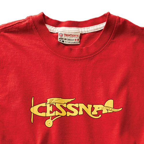 USA Cessna Plane T-Shirt - Heritage Red