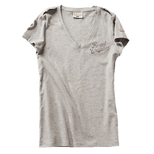 Women Rcaf V-Neck T-Shirt - Grey