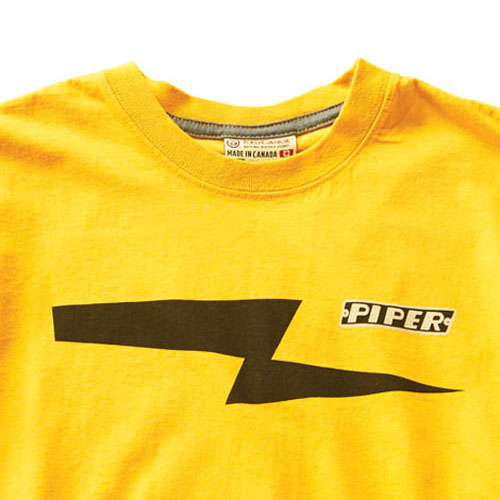 100 Percent Cotton Piper T-Shirt - Burnt Yellow