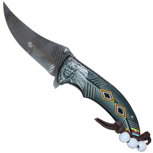 Wild Turkey Feather Shaped-Blade Folding Knife