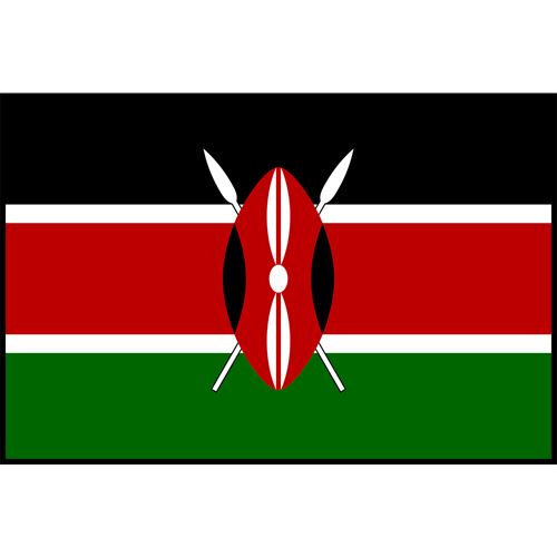 Kenya Flag Printed Patch