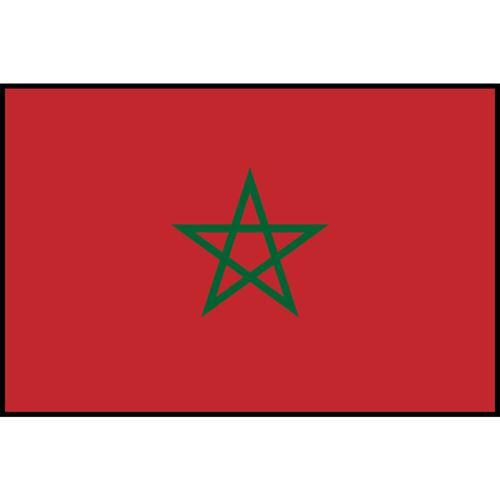 Morocco Flag Printed Patch