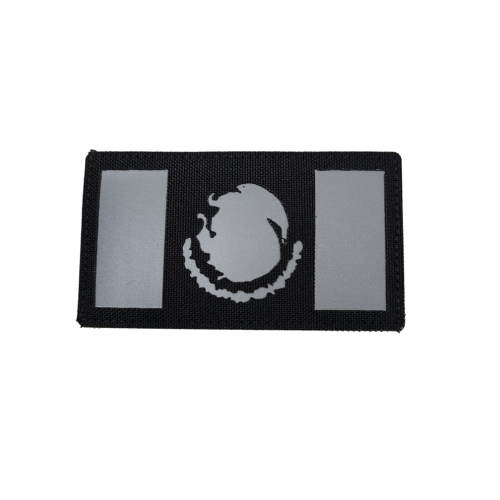 Mexico  Flag Laser Cut Patch Black/Reflective-L