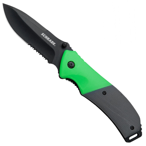 Outdoor SCP17-36 Half-Serrated Edge Blade Folding Knife