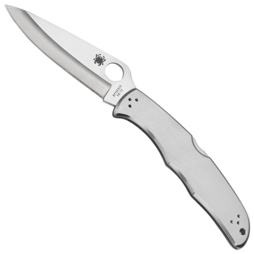 Spyderco Endura 4 Stainless Steel Handle Folding Knife
