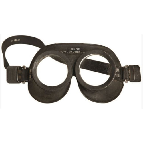 Tactical German Black Rubber Goggles Like New