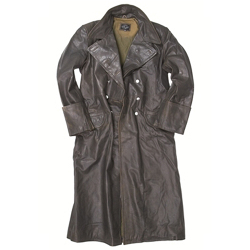 German Leather Officer Overcoat
