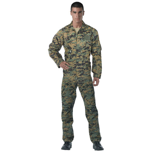 Ultra Force Woodland Digital Camo Air Force Style Flightsuit