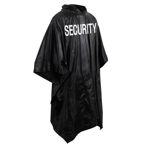 Security Black Vinyl Poncho