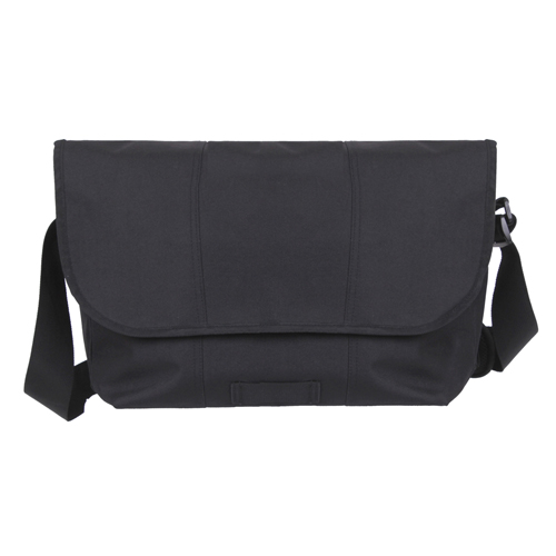Polyester Elusion Messenger Black Bag