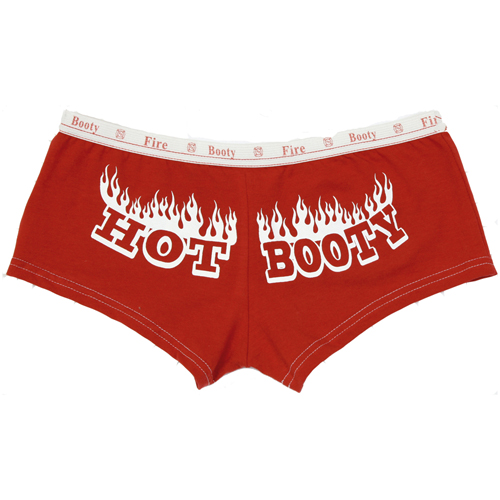 Womens Red Firefighter Hot Booty Booty Shorts