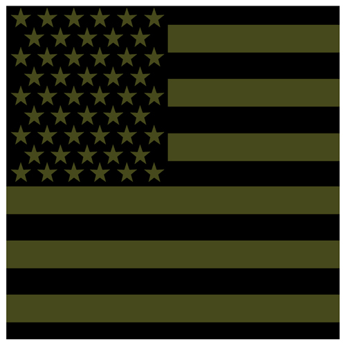 Subdued US Flag Bandana - Olive Drab